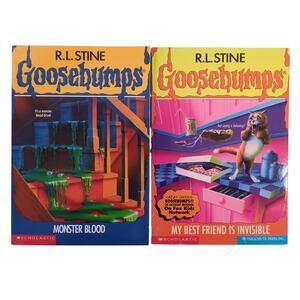 Goosebumps Book Lot #3 Monster Blood #57 My Best Friend is Invisible R.L. Stine